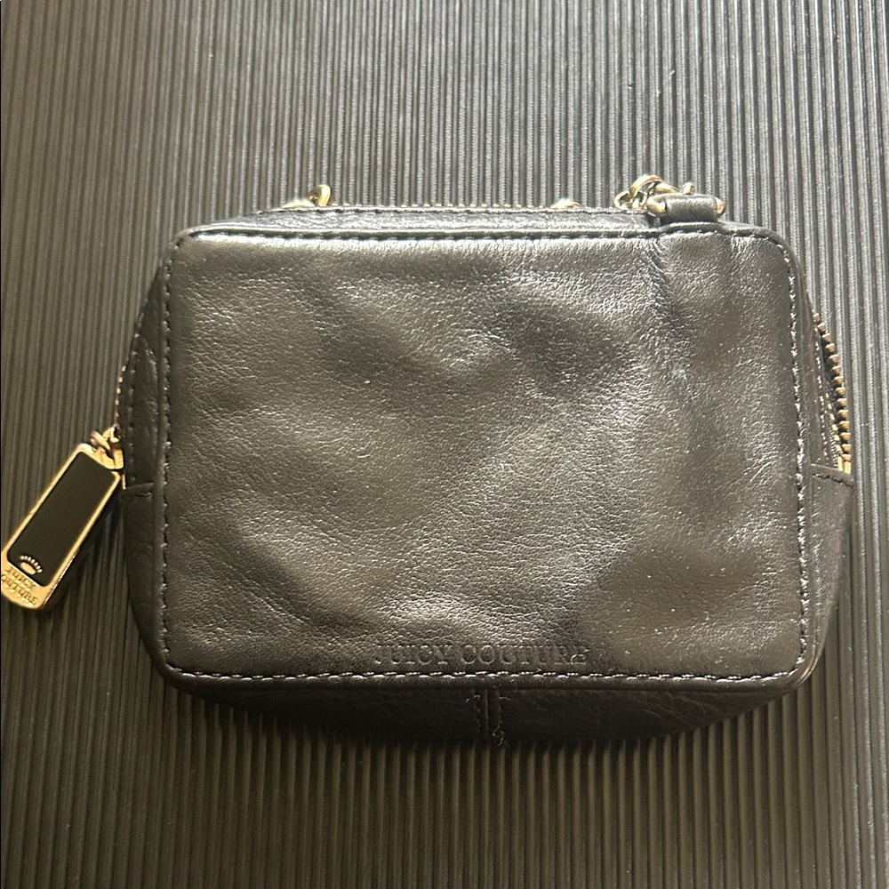 Vintage Juicy Couture Black Studded Leather Coin Purse - Picture 3 of 8